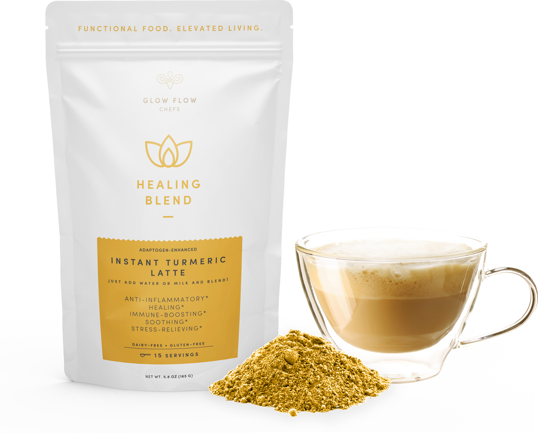 Adaptogenic Latte Blends (Matcha, Turmeric, Cacao) - Glow Flow Chefs
